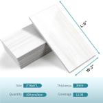 Vamos Tile 4-Piece Glossy Dolomite White Peel and Stick Backsplash Tile,3''x6'' PVC Subway Tile with White Grout, Stick on Backsplash for Kitchen/Bathroom/Fireplace