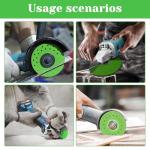 4Pcs 4.53" Vacuum Brazed Ultra-Thin Multi-Pore Flat Abrasive Sheet Disc for Porcelain Glass Ceramic Tile Granite Marble Diamond Saw Blade