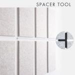 VIVELDA Large Bulletin Board 48x36- Office Wall Organizer to Replace Your Old Cork Boards for Walls for Office Decor - 24-Pack Felt Wall Tiles for Use in Home Office Decor as Photo Board (Limestone)