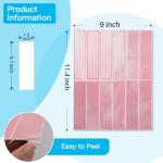 Art3d 11.4 x 9 Inch Heavy-Duty Peel and Stick Backsplash for Home Décor, 10-Pack Vinyl Wall Tiles for Kitchen Countertop, Pink Marble