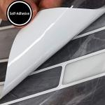 Art3d 10-Sheet Self-Adhesive Tile Backsplash for Kitchen, Vinyl Decorative Marble Tiles, 30 * 30cm