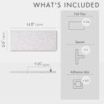 VIVELDA Large Bulletin Board 48x36- Office Wall Organizer to Replace Your Old Cork Boards for Walls for Office Decor - 24-Pack Felt Wall Tiles for Use in Home Office Decor as Photo Board (Limestone)