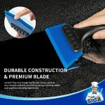 MR.SIGA 2 in 1 Mini Glass Squeegee with Built-in Ice Ripper, 5 Inch Blade, 2 Pack for Tile, Glass, Mirror, Shower, Window Tint, Car