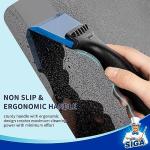 MR.SIGA 2 in 1 Mini Glass Squeegee with Built-in Ice Ripper, 5 Inch Blade, 2 Pack for Tile, Glass, Mirror, Shower, Window Tint, Car