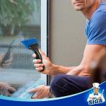 MR.SIGA 2 in 1 Mini Glass Squeegee with Built-in Ice Ripper, 5 Inch Blade, 2 Pack for Tile, Glass, Mirror, Shower, Window Tint, Car