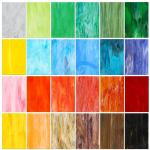 Treela 24 Pcs Vibrant Stained Glass Sheets 4 x 6 Inch Stained Glass Supplies Mosaic Tiles for Craft Projects Variety Mosaic Art Mixed Color Iridescent DIY Home Decor(Colorful)
