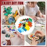 Treela 24 Pcs Vibrant Stained Glass Sheets 4 x 6 Inch Stained Glass Supplies Mosaic Tiles for Craft Projects Variety Mosaic Art Mixed Color Iridescent DIY Home Decor(Colorful)