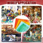 Treela 24 Pcs Vibrant Stained Glass Sheets 4 x 6 Inch Stained Glass Supplies Mosaic Tiles for Craft Projects Variety Mosaic Art Mixed Color Iridescent DIY Home Decor(Colorful)