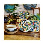 Mosaic Tiles Squares Dark Green Crystal Mosaic Glass Tile for Crafts Bulk DIY Picture Frames Handmade Jewelry Coasters Art Material Decoration,1x1cm,100 Pieces