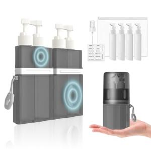 TechoEcho 4-in-1 Travel Shower Dispenser with Suction