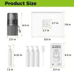 TechoEcho 4-in-1 Travel Shower Dispenser with Suction