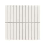 White Matte Porcelain Mosaic Tile, 1x6 Inches