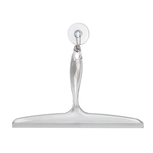 Clear Plastic Shower Squeegee with Suction Hook