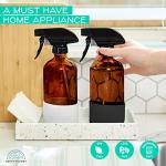 Amber Glass Spray Bottles with Silicone Sleeve - 2 Pack