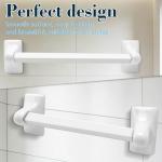 Vintage White Ceramic Towel Bar Rod Holder Set