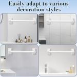 Vintage White Ceramic Towel Bar Rod Holder Set