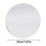 DARENYI 8 inch Glass Round Mirror Circle Wall Mounted for Bathroom, Living Room, Home Decor, Small Round Mirror Plate Trays for Wedding Table Centerpieces