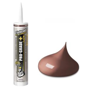 Titebond Pro-Grade Plus Siliconized Acrylic Caulk, Brown – Multi-Purpose Interior/Exterior Sealant for Wood, Metal, Glass, Tile, Fast-Drying – 8421, 10.1 Oz. Cartridge