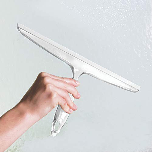 Clear Plastic Shower Squeegee with Suction Hook