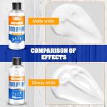 White Touch Up Paint - 7oz Upgraded Matte and Gloss Multi Surface Touch Up Paint Pen for Repairing Scratches, Chips, Cracks on Tubs, Tiles, Enamel, Wood - Tile Paint for Walls, Doors, Furniture