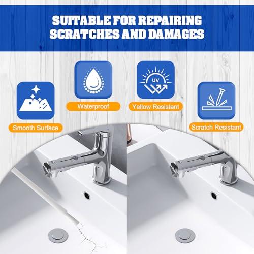 Touch Up Paint, Multi-Surface Touch Up Paint Pen, High-Gloss White Paint For Chips, Scratches, Cracks And Spots On Wall, Furniture, Appliance, Enamel, Acrylic, Porcelain, Sinks, Tubs, Tiles, Bathtub - View #9