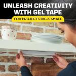 Scotch-Mount Multi-Purpose Gel Tape, Double-Sided Tape for Heavy Duty Applications, Removable Mounting Tape, Nano Tape, Water-Resistant Clear Mounting Tape, Holds up to 20 lbs, 1-Pack