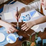 Aspire 12 PCS Ceramic Tiles for Crafts Coasters, Unglazed Square Coasters Bulk, Ceramic Blanks for Alcohol Ink Painting