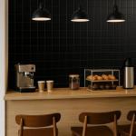 Tenedos Matte Black Ceramic Tile for Bathroom Wall, Shower Surround, and Kitchen Backsplash – Classic Square Design 4 x 4-1/4 Inch – 10 Pieces