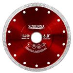 ZORUNNA 6" Diamond Blade for Angle Grinder, Super Thin Tile Cutting Blade for Smooth Cutting, 1Pcs Tile Cuttter Blade for Dry and Wet Cutting Porcelain Ceramic Tile Granite Marbles.