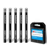 5-Pack 3/16" Dry Diamond Drill Bits Set, 5mm Tile Drill bits for Ceramic Porcelain Marble Granite Tile Stone Glass Brick, Integrated Coolant for Fast Dry Drilling, Round Shank, with Storage Case