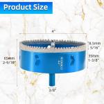 NICAVKIT 4 Inch Diamond Hole Saw Bits with Pilot Drill Bit, 4" Serrated Brazing Tile Hole Saw Diamond Tipped Drill Bits for Porcelain Tile Ceramic Stone Granite Marble Glass Bottles