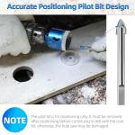 NICAVKIT 4 Inch Diamond Hole Saw Bits with Pilot Drill Bit, 4" Serrated Brazing Tile Hole Saw Diamond Tipped Drill Bits for Porcelain Tile Ceramic Stone Granite Marble Glass Bottles