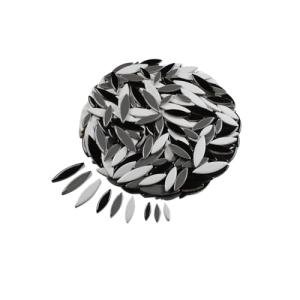 VerzTile Mosaic Tiles for Crafts - Petal Shaped Ceramic Tile Craft Hobbies & Art Projects 39 Color Options Endless Creativity DIY Design (Black White & Gray)