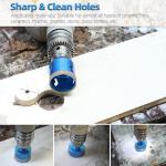 NICAVKIT 4 Inch Diamond Hole Saw Bits with Pilot Drill Bit, 4" Serrated Brazing Tile Hole Saw Diamond Tipped Drill Bits for Porcelain Tile Ceramic Stone Granite Marble Glass Bottles