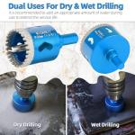 NICAVKIT 4 Inch Diamond Hole Saw Bits with Pilot Drill Bit, 4" Serrated Brazing Tile Hole Saw Diamond Tipped Drill Bits for Porcelain Tile Ceramic Stone Granite Marble Glass Bottles