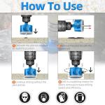 NICAVKIT 4 Inch Diamond Hole Saw Bits with Pilot Drill Bit, 4" Serrated Brazing Tile Hole Saw Diamond Tipped Drill Bits for Porcelain Tile Ceramic Stone Granite Marble Glass Bottles