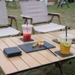 GDYIHANG 12 x 9Inch 8 Pack Slate Cheese Board with Natural Edge for Kitchen Dining Party, Charcuterie Stone Plates for Cake Fruit Meat Appetizers Dried Fruits Display Chalkboard, Set of 8