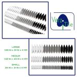 VerzTile Mosaic Tiles for Crafts - Petal Shaped Ceramic Tile Craft Hobbies & Art Projects 39 Color Options Endless Creativity DIY Design (Black White & Gray)