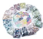 BTMIEY Mixed Color Crystal Mosaic Tiles,200pcs/bag Square Glass Mosaic Tiles for DIY Crafts Supplier Laser Crystall Mosaic Tile Creative Art Material (Mix Color)