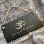 GDYIHANG 12 x 9Inch 8 Pack Slate Cheese Board with Natural Edge for Kitchen Dining Party, Charcuterie Stone Plates for Cake Fruit Meat Appetizers Dried Fruits Display Chalkboard, Set of 8