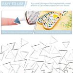 PH PandaHall 260g 0.5 inch Triangle Glass Mirror Tiles Mini Glass Decorative Mosaic Tiles for Home Decoration Crafts Jewelry Making, Clear