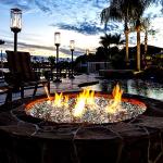 Mr. Fireglass 10 Pounds Blended Reflective Fire Glass for Fire Pit Fireplace and Landscaping, 1/2 Inch Mixed Colored High Luster Fireglass Rocks for Outdoor ＆ Indoor Use Aqua Blue+Copper+Platinum