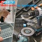 5-Pack 3/16" Dry Diamond Drill Bits Set, 5mm Tile Drill bits for Ceramic Porcelain Marble Granite Tile Stone Glass Brick, Integrated Coolant for Fast Dry Drilling, Round Shank, with Storage Case