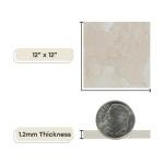 Tivoli Self Adhesive Vinyl Floor Tiles, 45 Tiles - 12" x 12", White Slate - Peel & Stick, DIY Flooring for Kitchen, Dining Room, Bedrooms, Basements & Bathrooms by Achim Home Decor