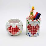 BTMIEY Mixed Color Crystal Mosaic Tiles,200pcs/bag Square Glass Mosaic Tiles for DIY Crafts Supplier Laser Crystall Mosaic Tile Creative Art Material (Mix Color)