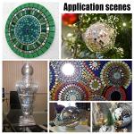 PH PandaHall 260g 0.5 inch Triangle Glass Mirror Tiles Mini Glass Decorative Mosaic Tiles for Home Decoration Crafts Jewelry Making, Clear