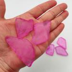 1.1lb Irregular Frosted Glass Mosaic Tiles Bulk – DIY Craft Supplies for Jewelry, Picture Frames, Coasters, Garden Decor, Indoor & Outdoor Mosaic Art Projects (Pink, 0.98-2.36 inch)