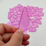 1.1lb Irregular Frosted Glass Mosaic Tiles Bulk – DIY Craft Supplies for Jewelry, Picture Frames, Coasters, Garden Decor, Indoor & Outdoor Mosaic Art Projects (Pink, 0.98-2.36 inch)