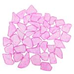 1.1lb Irregular Frosted Glass Mosaic Tiles Bulk – DIY Craft Supplies for Jewelry, Picture Frames, Coasters, Garden Decor, Indoor & Outdoor Mosaic Art Projects (Pink, 0.98-2.36 inch)