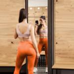 Delma Frameless Mirror Tiles 20"x20"x4 Pcs Wall Mounted, Shatter Resistant Full Length Tempered Glass Panels for Home Gym Bathroom Bedroom & Living Room Decor